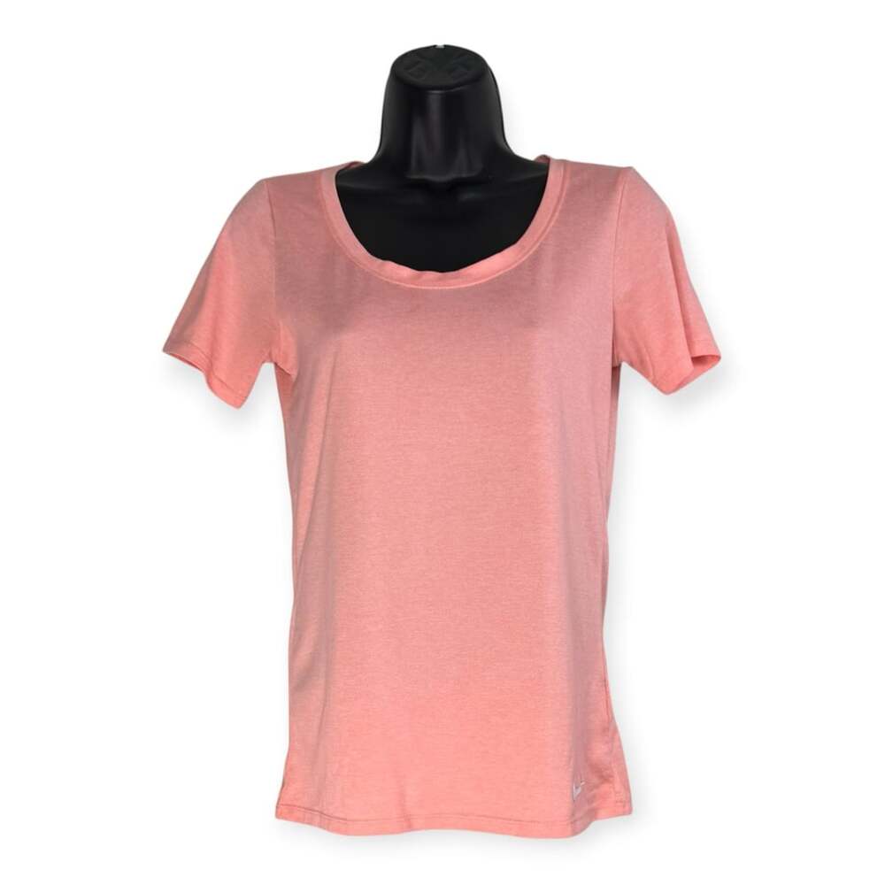 Nike Women's Dri-Fit Scoop Neck Training Tee Shirt Pink Size XS